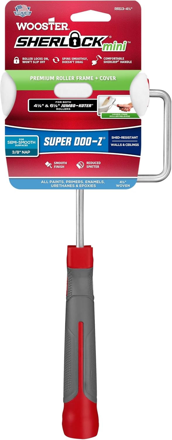 Wooster 4" Jumbo-Koter Sherlock Mini + Super Doo-Z 3/8 Roller Combo