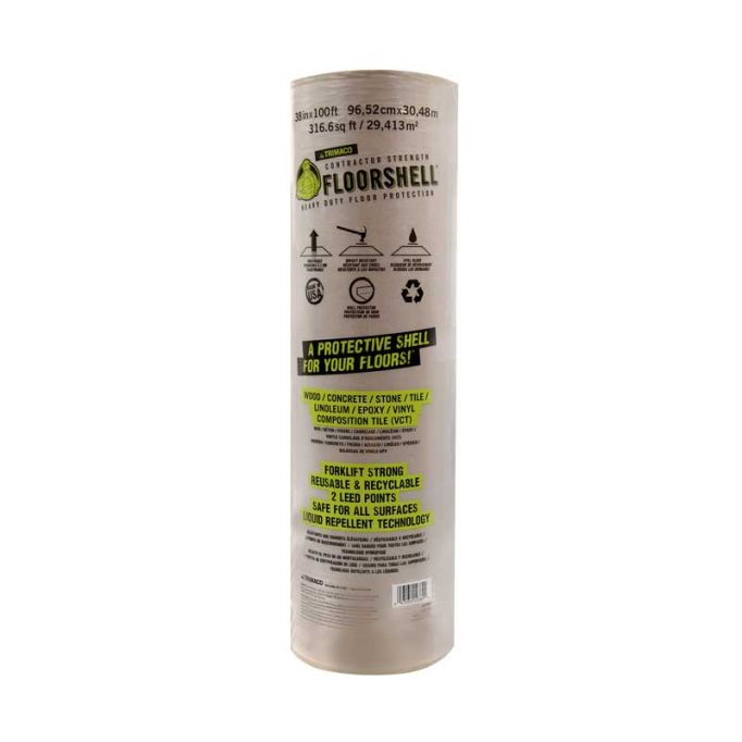 Trimaco 12380 38" x 100' Roll 46mil Floor Shell with Liquid Repellent Technology