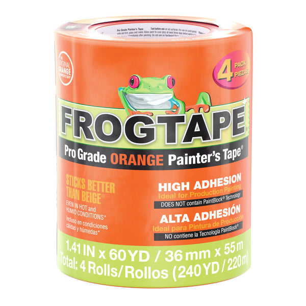 1.41" x 60yd FrogTape® Pro Grade Orange Painter’s Tape® Tape 4pk- Paintpourri