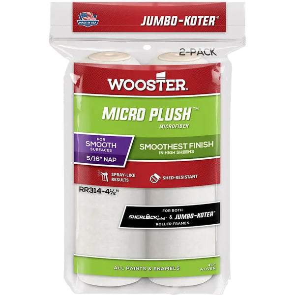 Wooster Jumbo-Koter Micro Plush 4" Roller Cover 2Pk