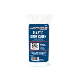 PaintForce 9' x 12' Clear Plastic Drop Cloth- Paintpourri