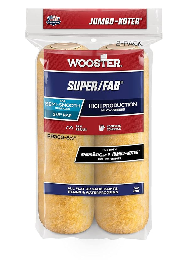 Wooster Jumbo-Koter Super Fab 4" Roller Cover 2Pk