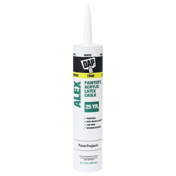 Dap 18670 10.3oz White Latex Alex Painters Caulk 25YR- Paintpourri