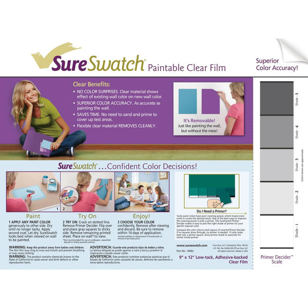 SureSwatch Paintable, Removable Samples